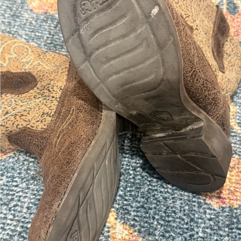 Ariat Kids' Brown and Tan Cowboy Boots - Picture 3 of 3